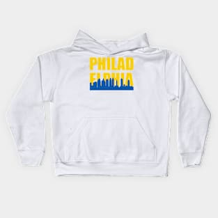 Philadelphia Pennsylvania Skyline Silhouette Kids Hoodie